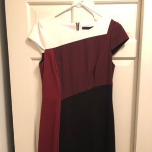 White House Black Market Color Block Dress